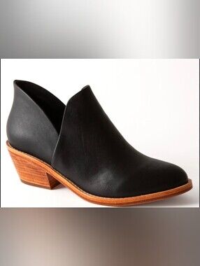 Women's Black Leather Elise Ankle Booties Size 36